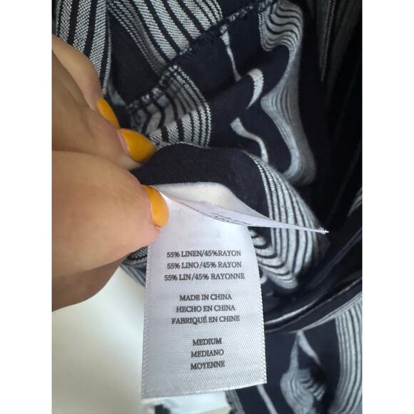 Rails Linen Wide Leg Striped Jumpsuit - Medium - Picture 8 of 8